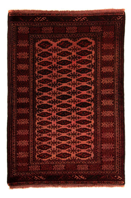 Afghansk tæppe - Bukhara - 150 x 103 cm - mørkerød