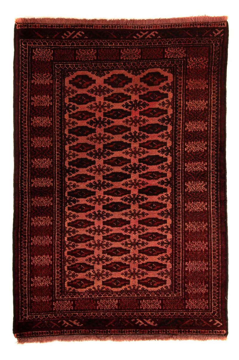 Afghansk tæppe - Bukhara - 150 x 103 cm - mørkerød