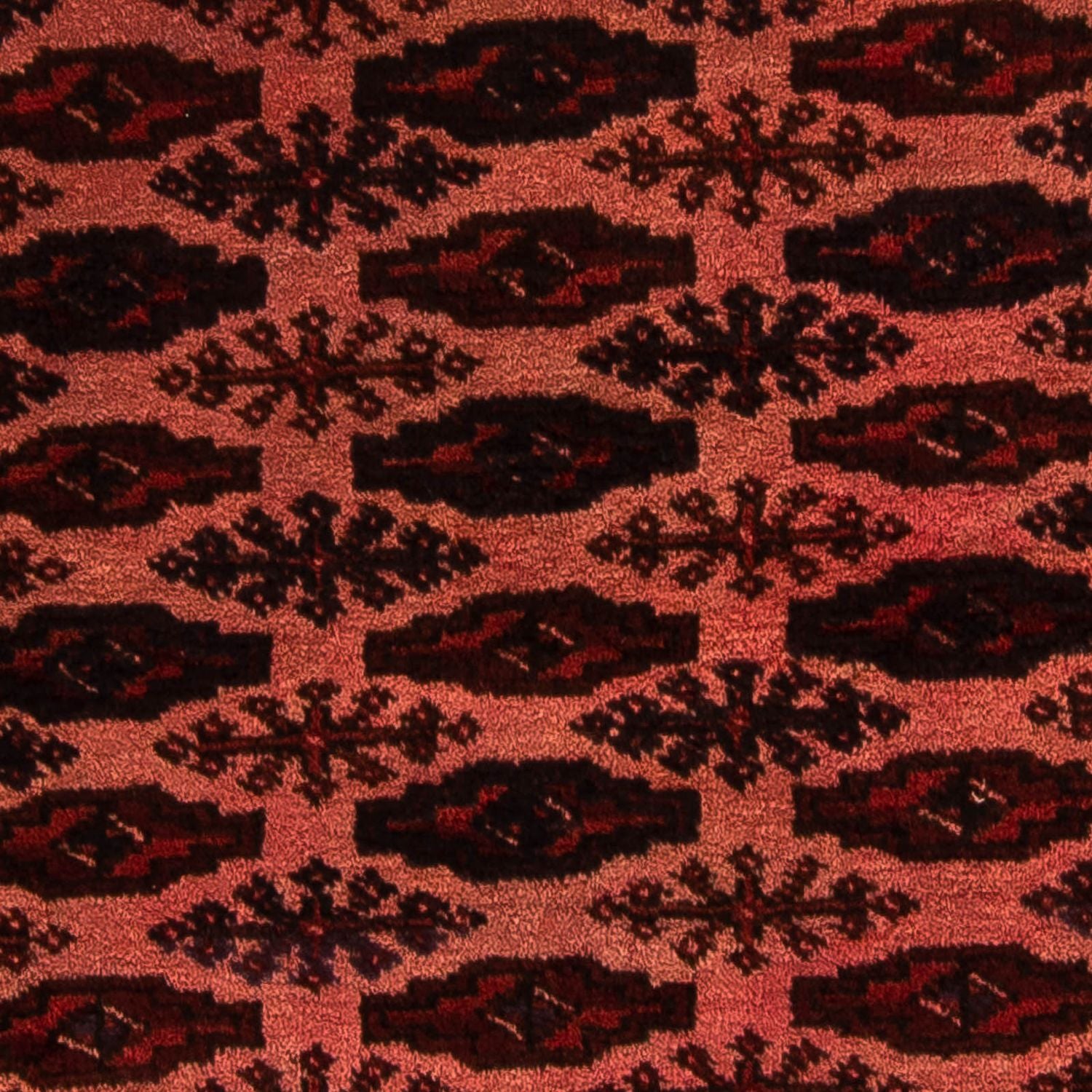 Afghansk tæppe - Bukhara - 150 x 103 cm - mørkerød
