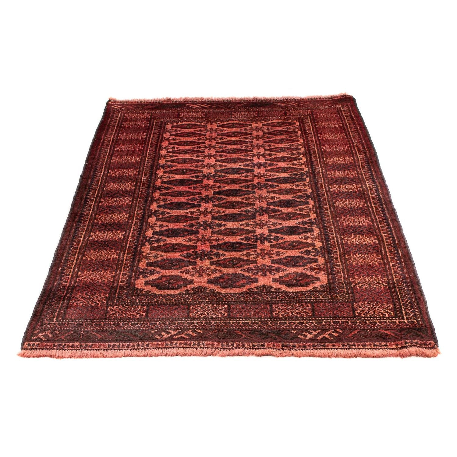 Afghansk tæppe - Bukhara - 150 x 103 cm - mørkerød