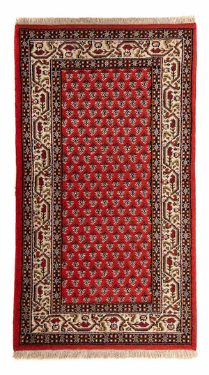 Orientalsk tæppe - Mir - Indus - 160 x 90 cm - mørkerød