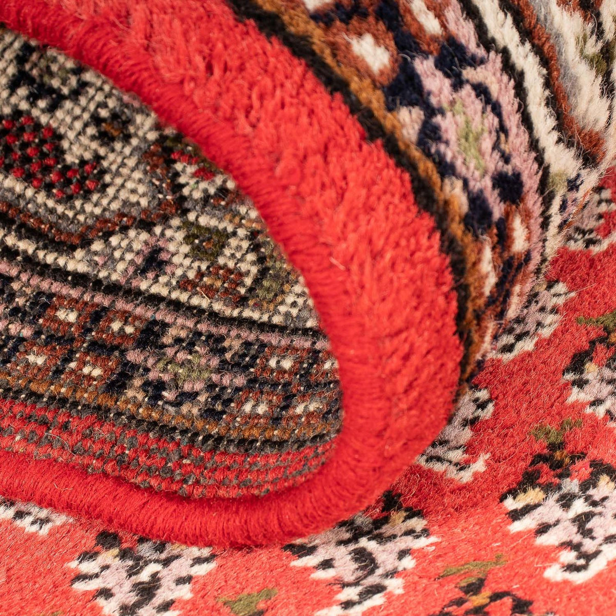 Orientalsk tæppe - Mir - Indus - 160 x 90 cm - mørkerød