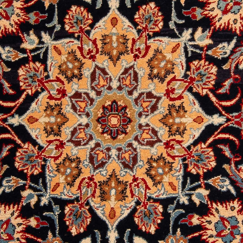 Løber Persisk tæppe - Isfahan - Premium - 175 x 100 cm - mørkeblå