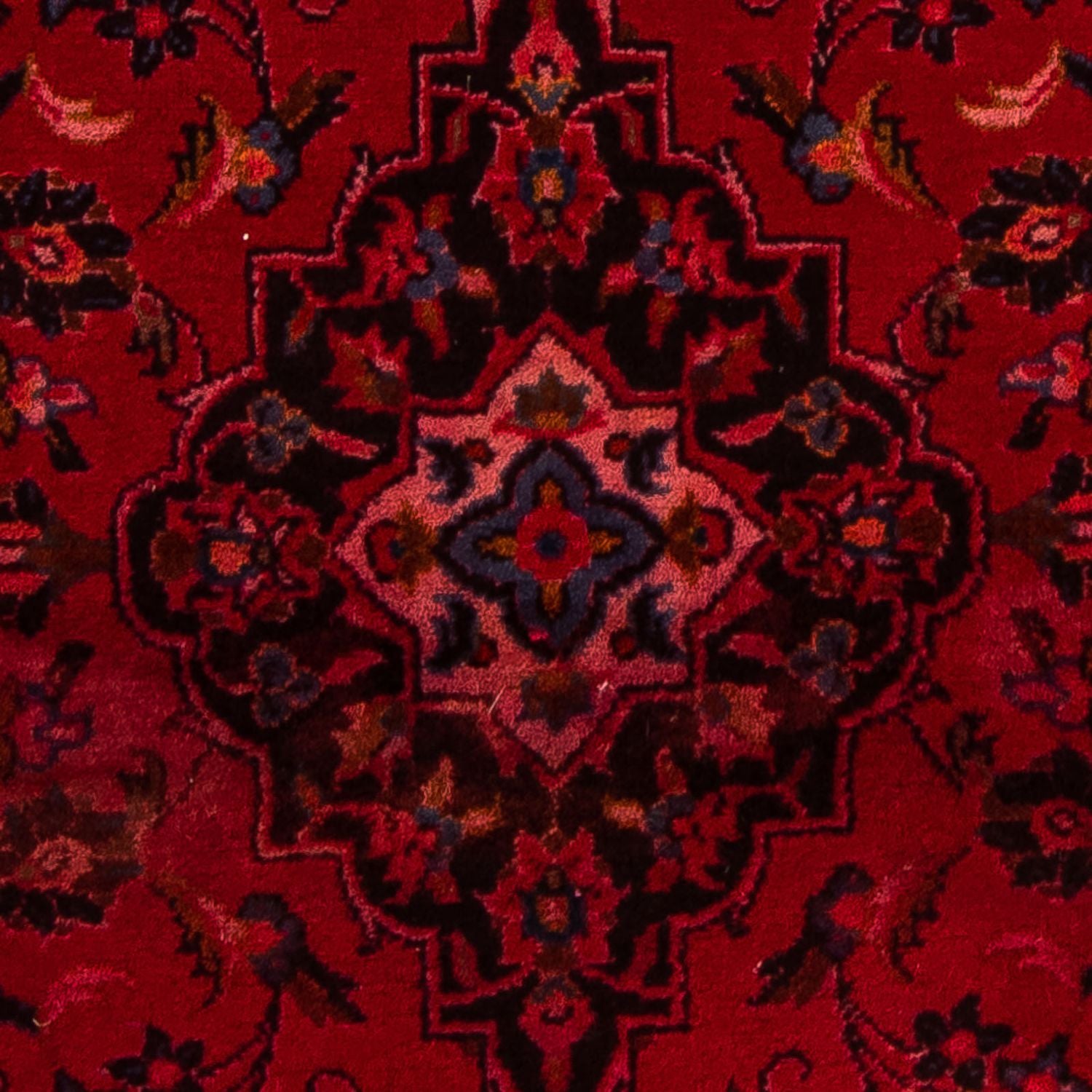 Persisk tæppe - Keshan - 155 x 100 cm - mørkerød