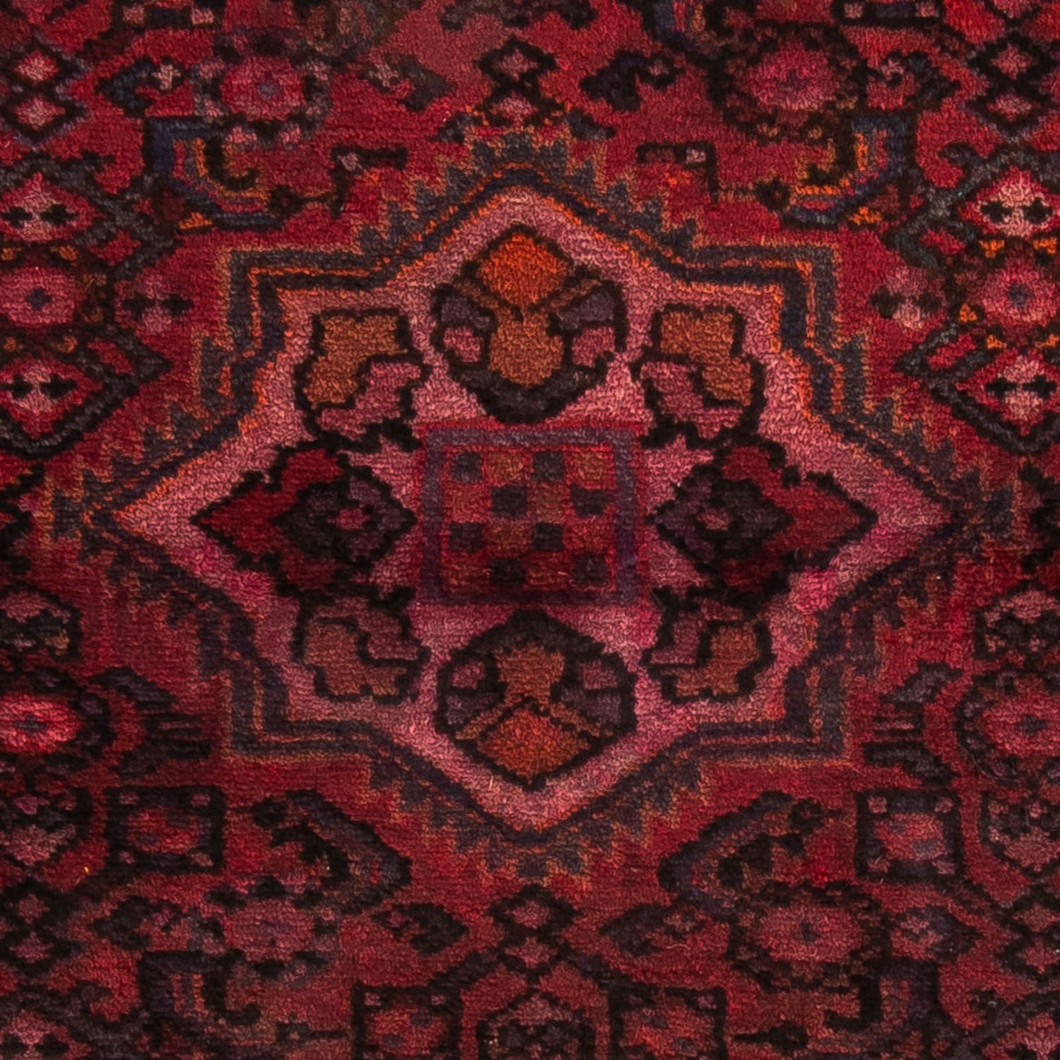 Persisk tæppe - Nomadisk - 160 x 98 cm - mørkerød