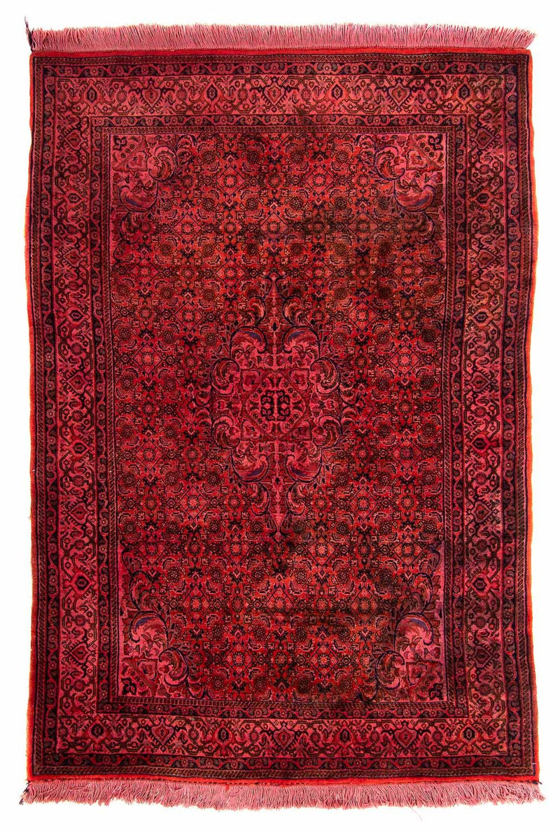 Persisk tæppe - Bijar - 176 x 113 cm - lysrød