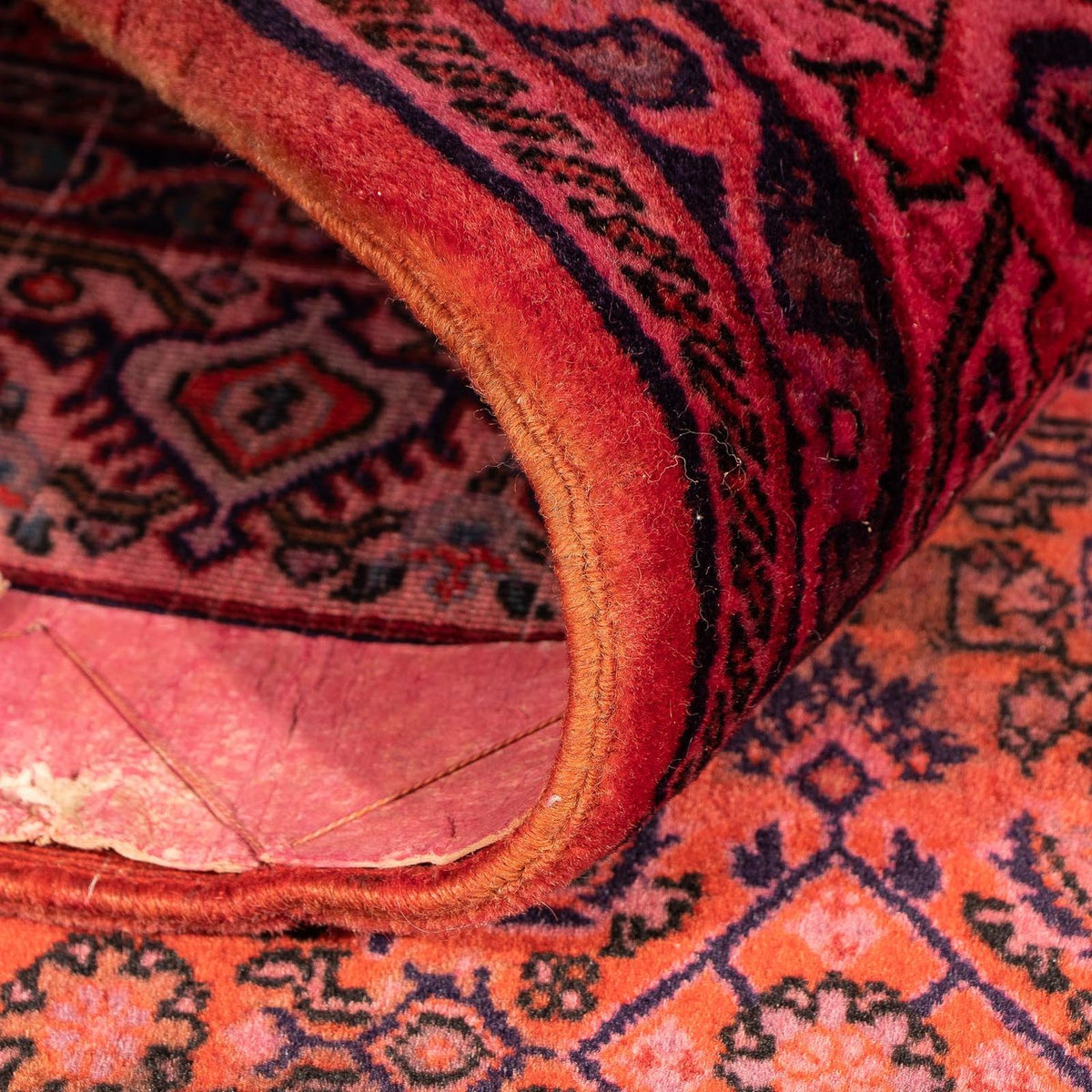 Persisk tæppe - Bijar - 176 x 113 cm - lysrød