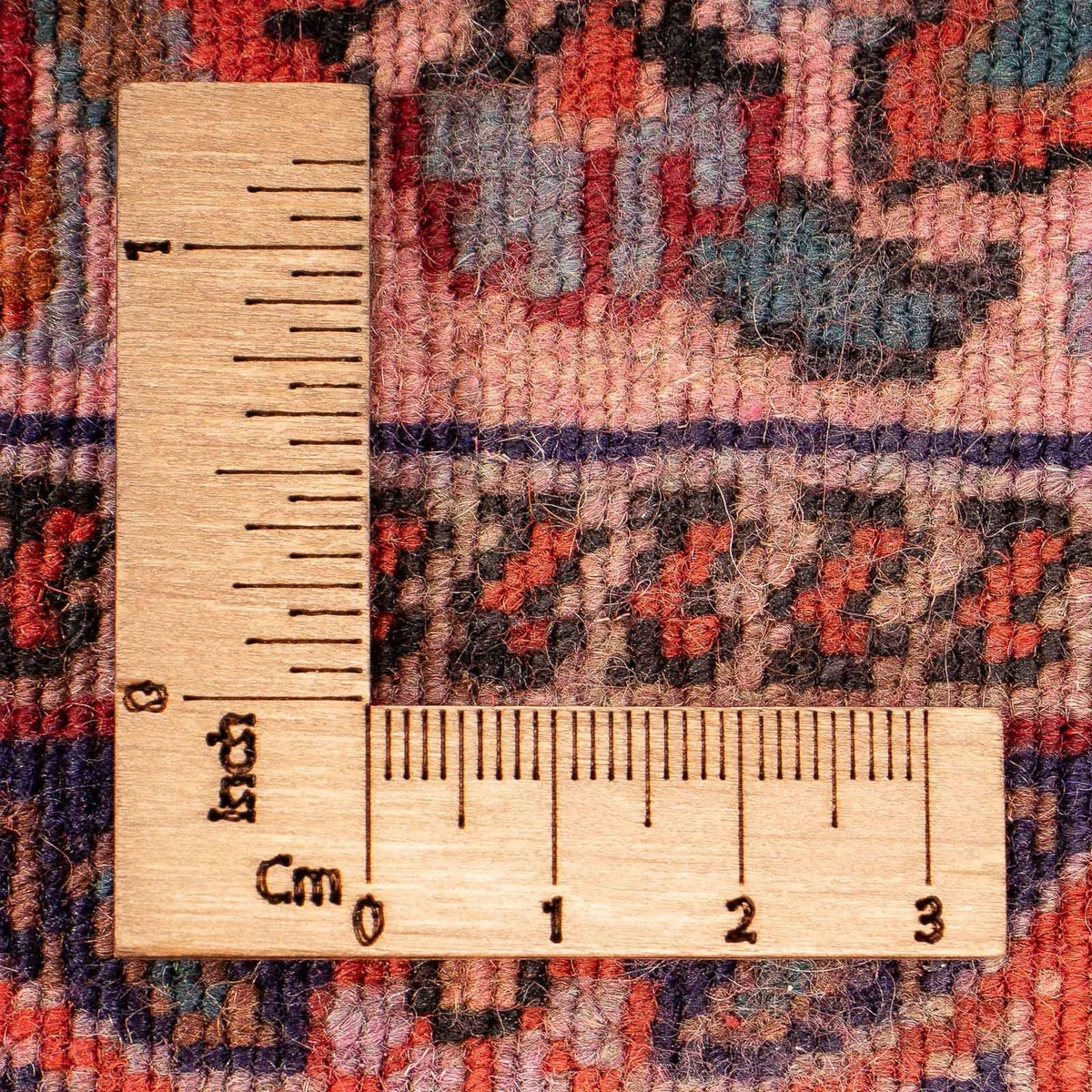 Persisk tæppe - Bijar - 176 x 113 cm - lysrød