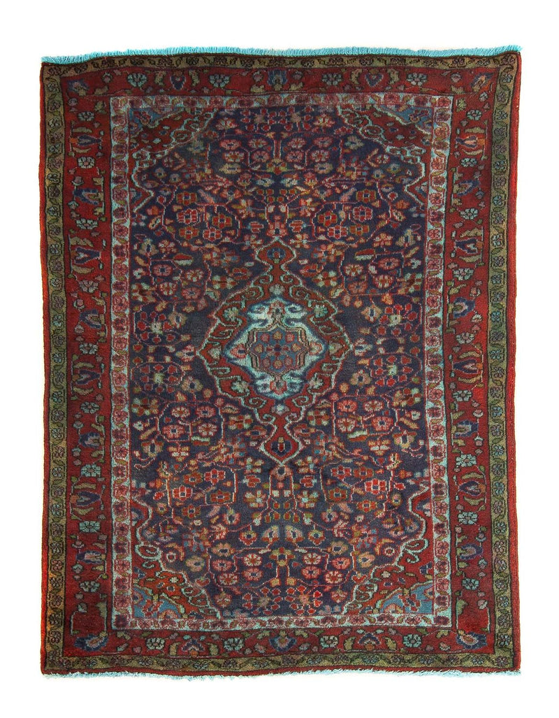 Persisk tæppe - Nomadisk - 137 x 103 cm - mørkeblå