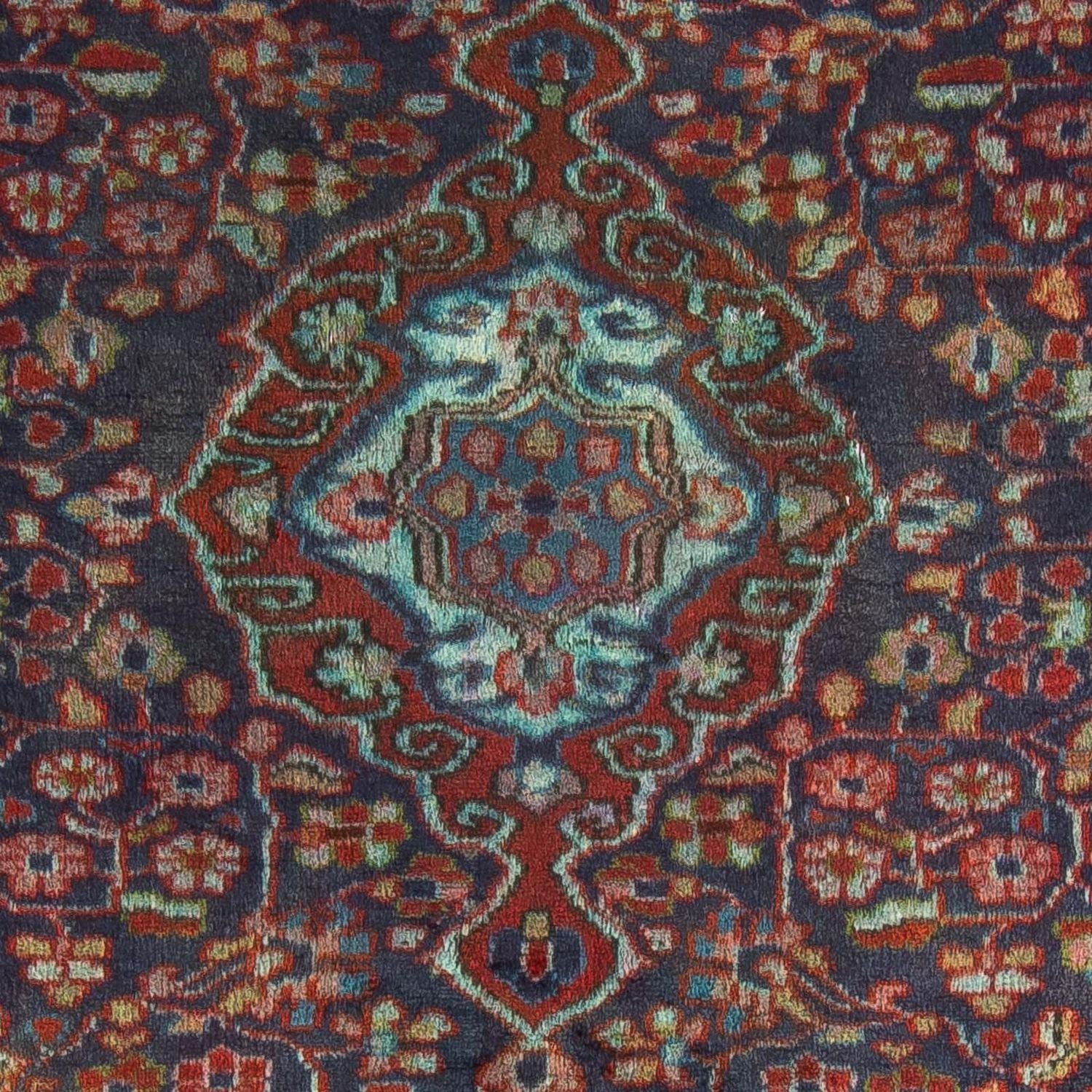Persisk tæppe - Nomadisk - 137 x 103 cm - mørkeblå