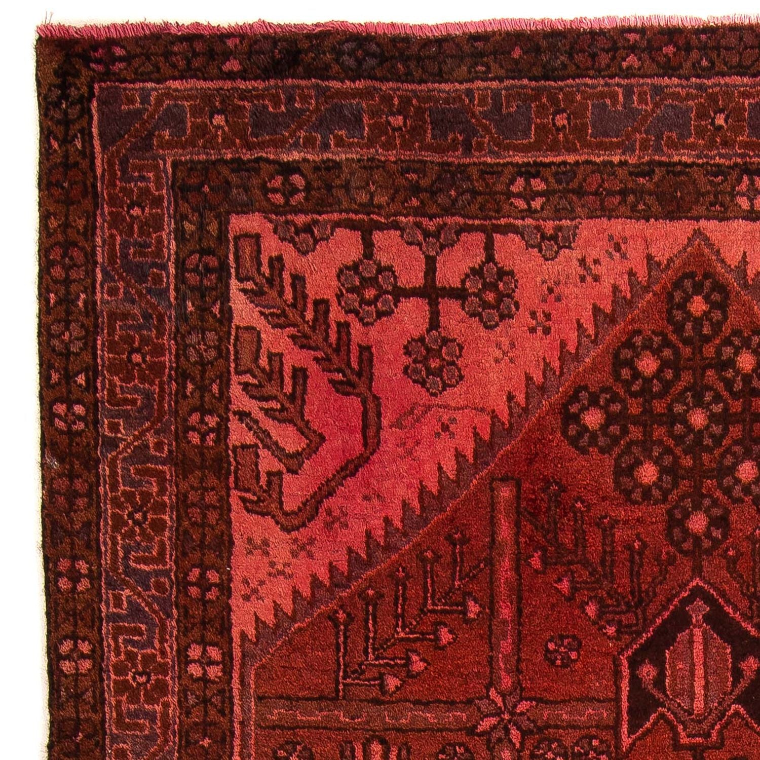 Persisk tæppe - Nomadisk - 170 x 115 cm - lysrød
