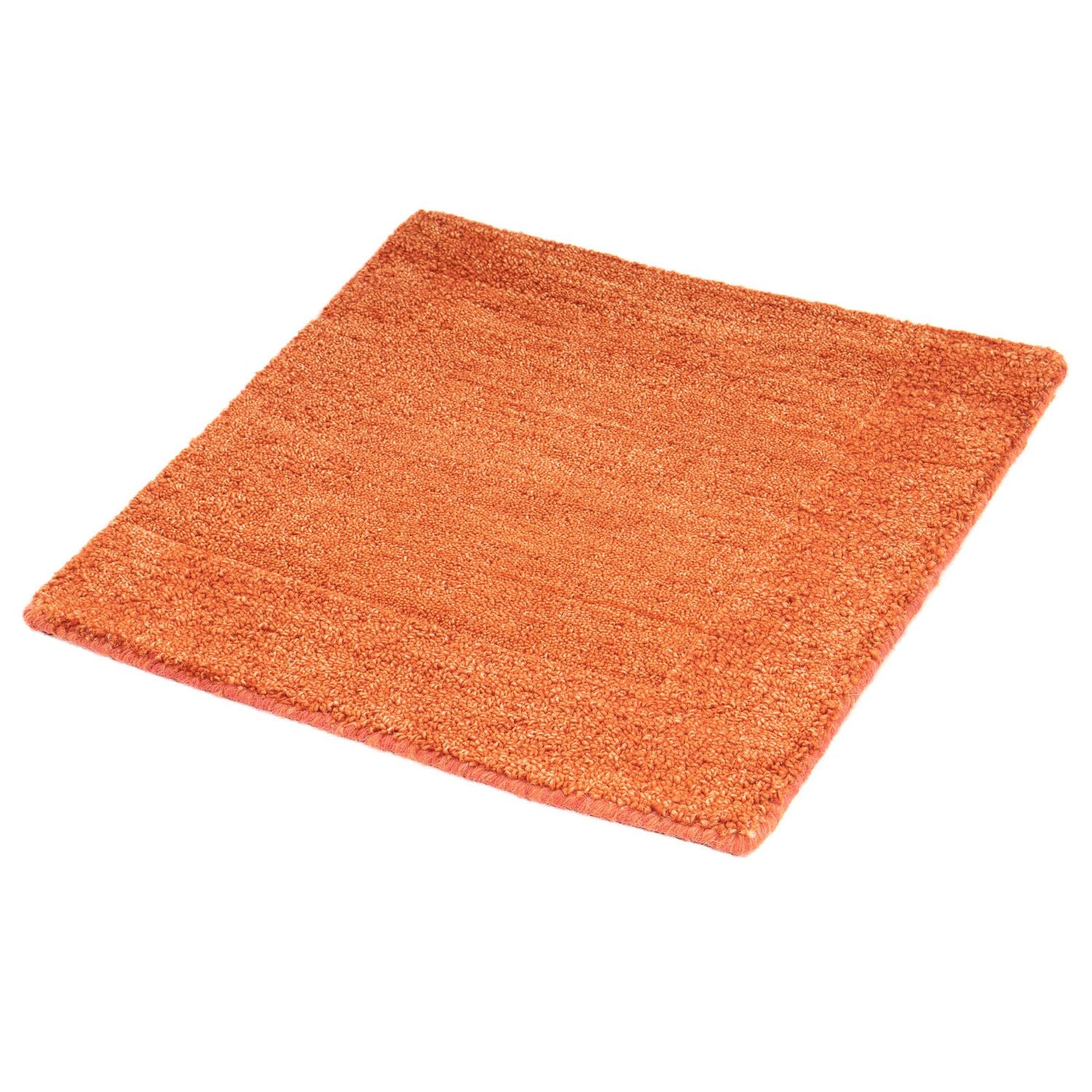 Uldtæppe firkantet  - 47 x 47 cm - orange