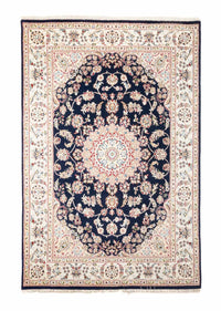 Orientalsk tæppe - Nain - Indus - 200 x 134 cm - mørkeblå