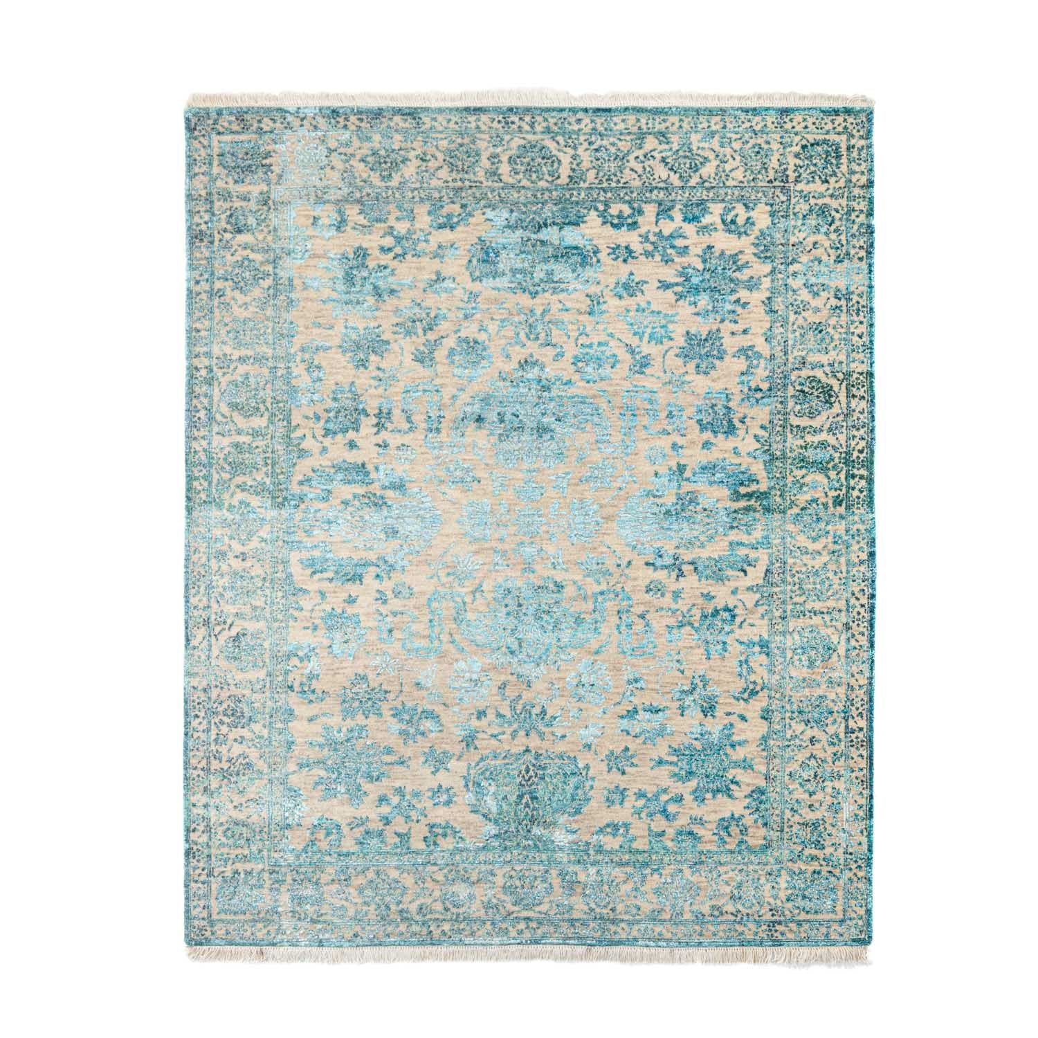Designer tæppe - 188 x 136 cm - turkis