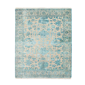 Designer tæppe - 188 x 136 cm - turkis