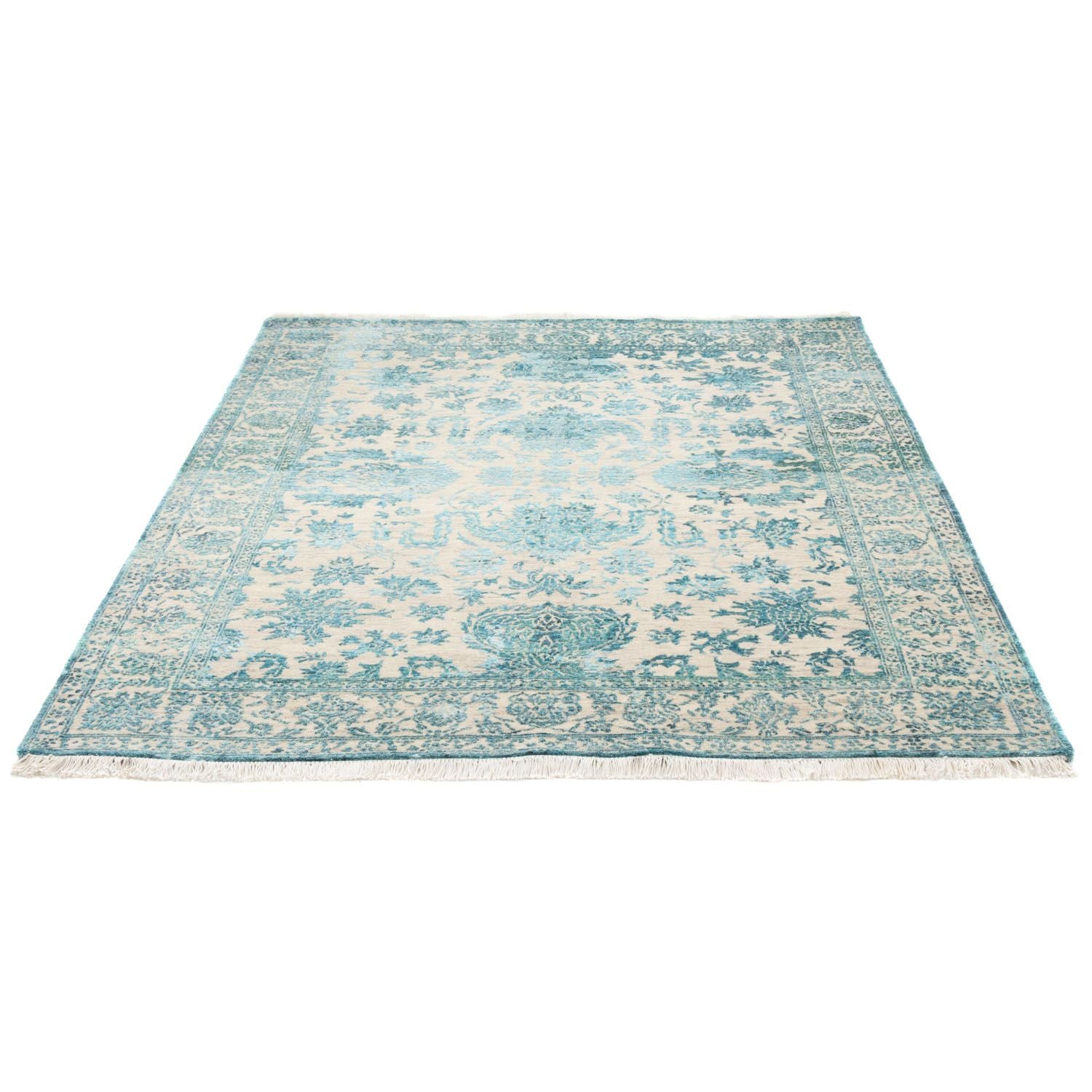 Designer tæppe - 188 x 136 cm - turkis