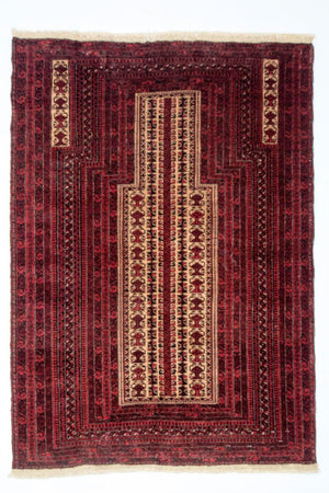 Baluch-tæppe - 129 x 93 cm - rød