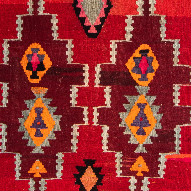 Kelim-tæppe - gammelt - 280 x 155 cm - flerfarvet