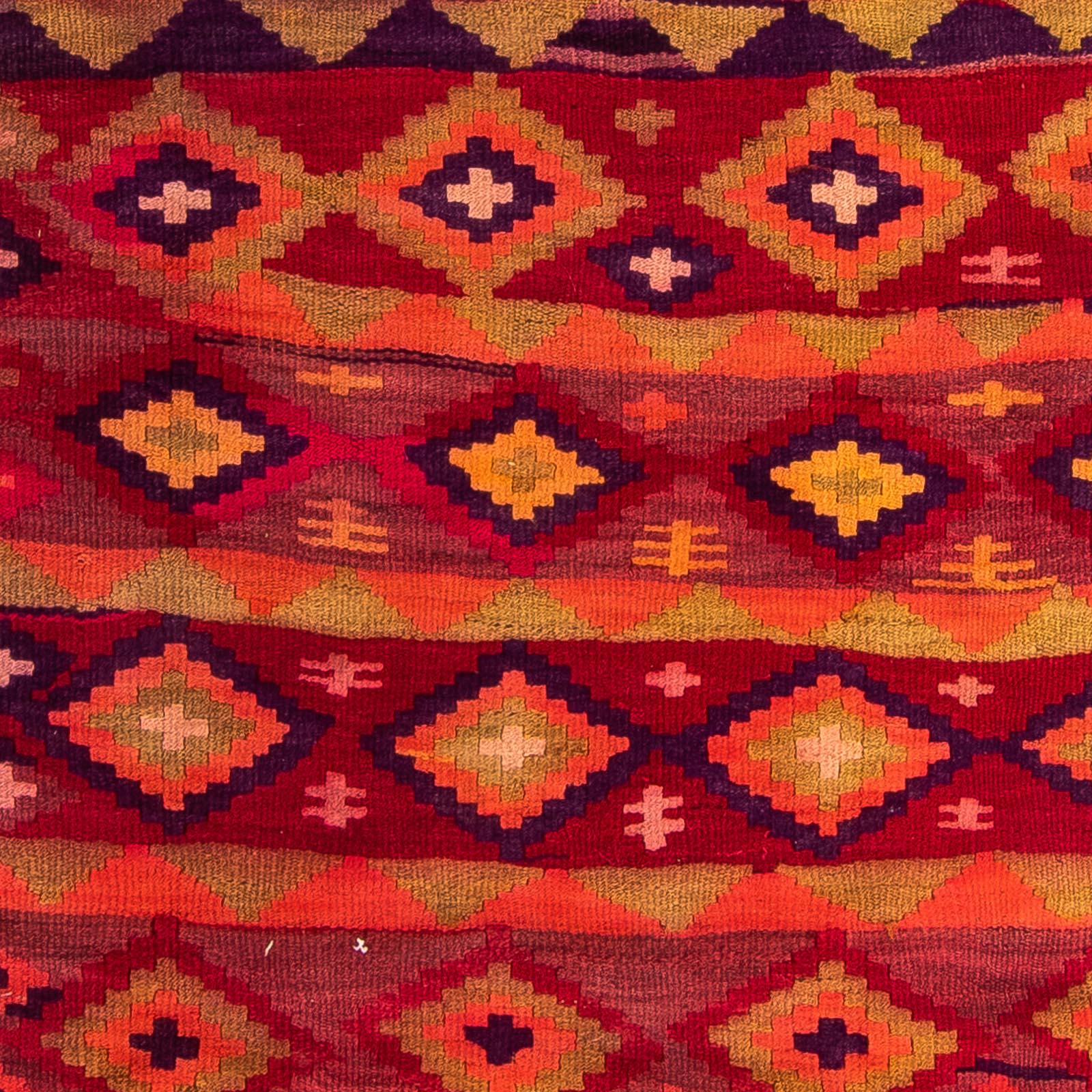 Løber Kelim-tæppe - gammelt - 285 x 145 cm - flerfarvet
