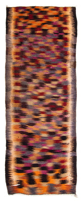 Løber Kelim-tæppe - gammelt - 305 x 105 cm - flerfarvet