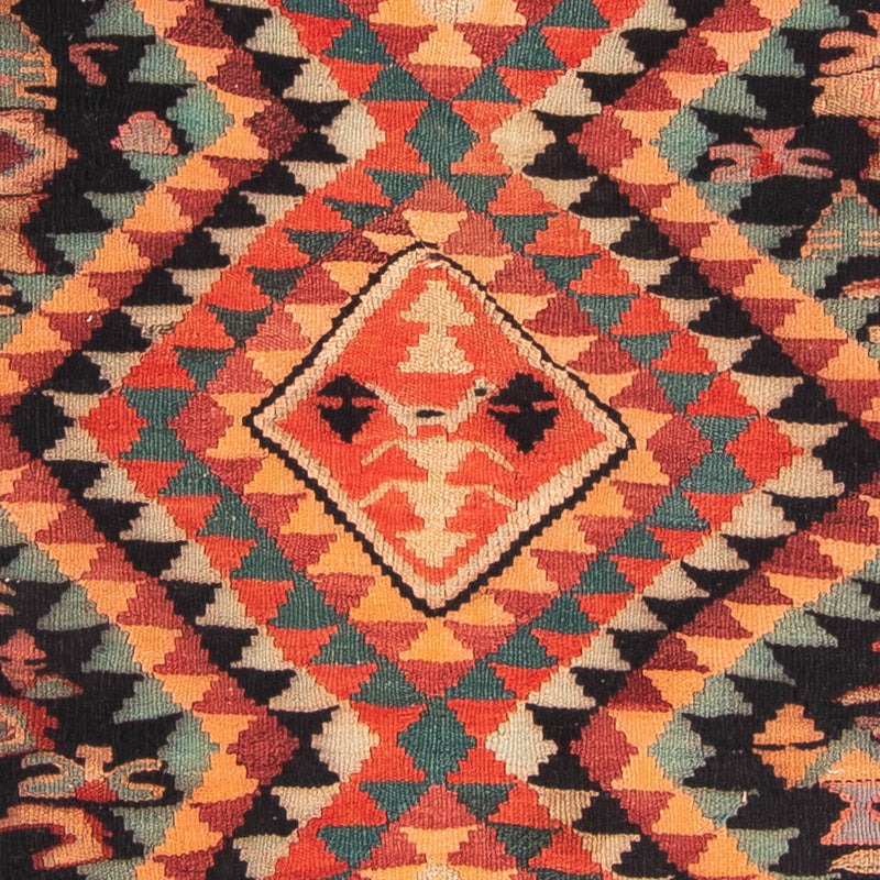 Kelim-tæppe - gammelt - 260 x 130 cm - flerfarvet