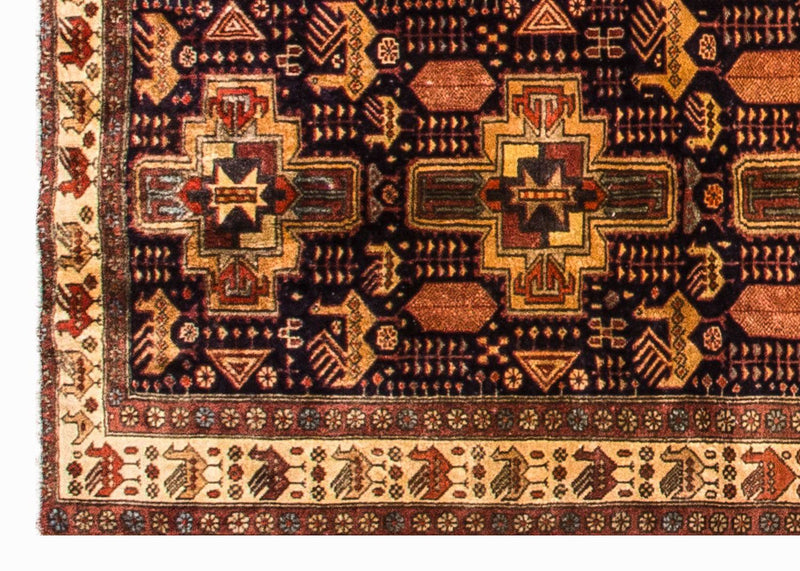 Løber Persisk tæppe - Nomadisk - 326 x 98 cm - mørkeblå