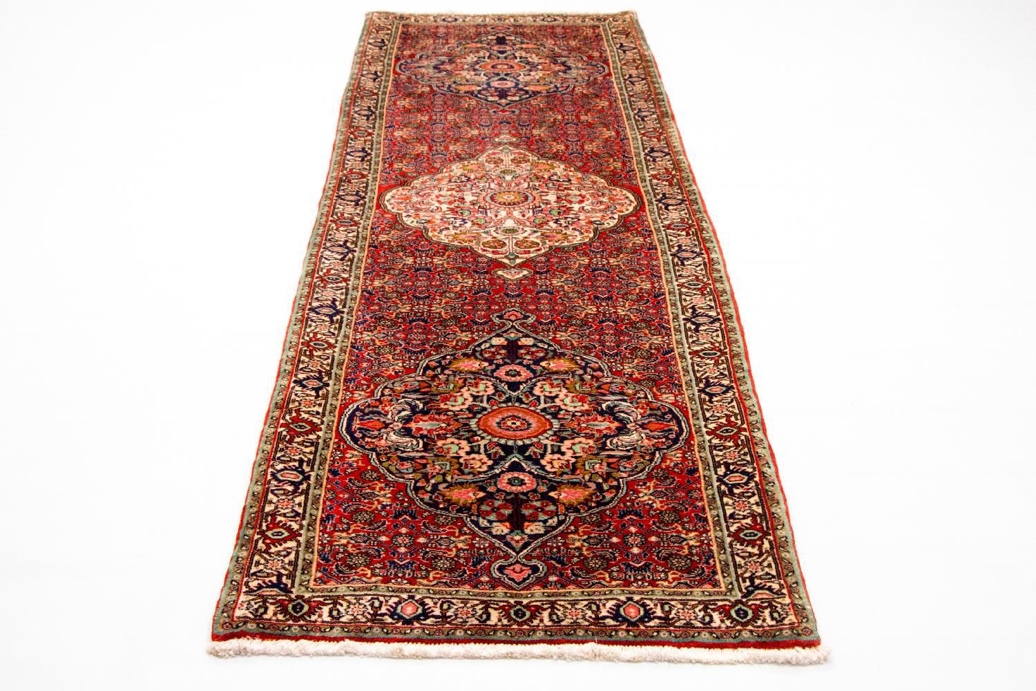 Løber Persisk tæppe - Bijar - Royal - 294 x 86 cm - rød