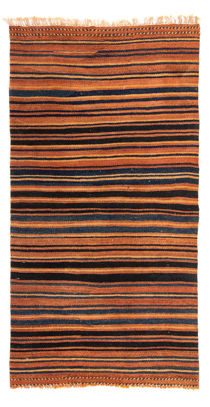 Kelim-tæppe - gammelt - 225 x 150 cm - flerfarvet