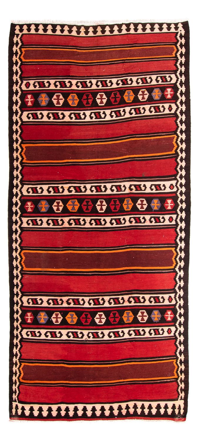 Løber Kelim-tæppe - gammelt - 330 x 150 cm - flerfarvet