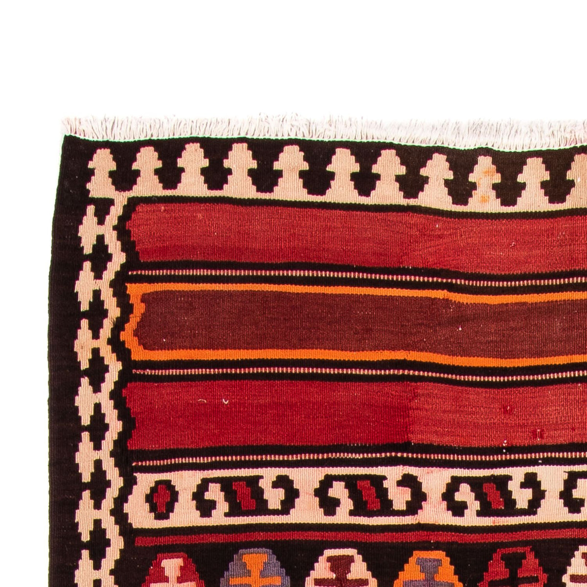 Løber Kelim-tæppe - gammelt - 330 x 150 cm - flerfarvet