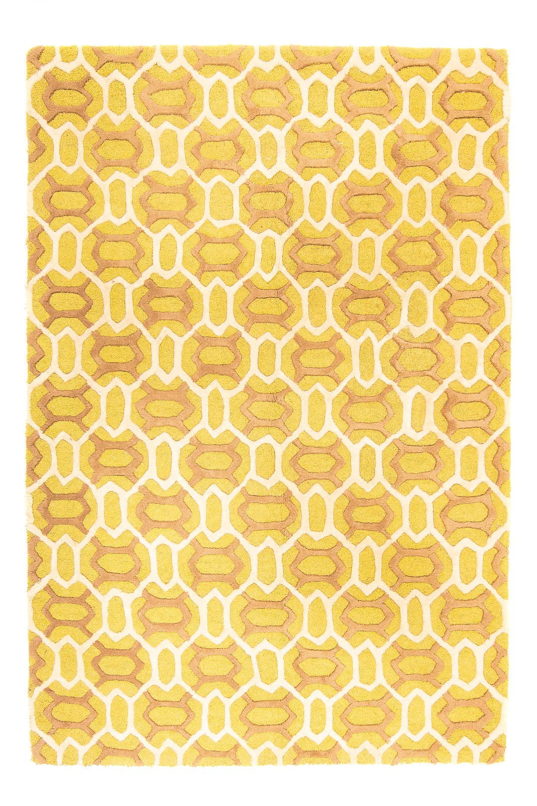 Uldtæppe - 260 x 180 cm - gul