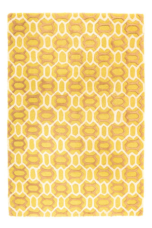 Uldtæppe - 260 x 180 cm - gul