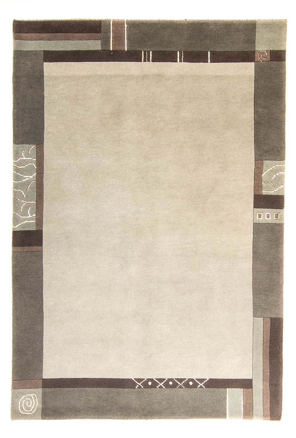 Nepal Tæppe - 201 x 143 cm - grå