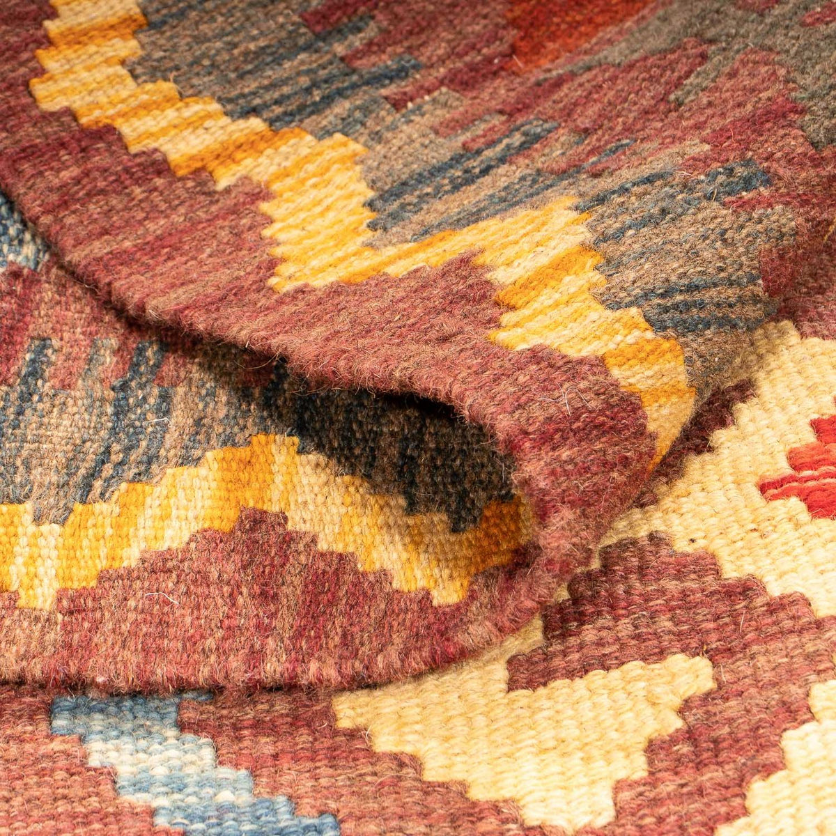 Kelim Carpet - Splash - 125 x 86 cm - brun