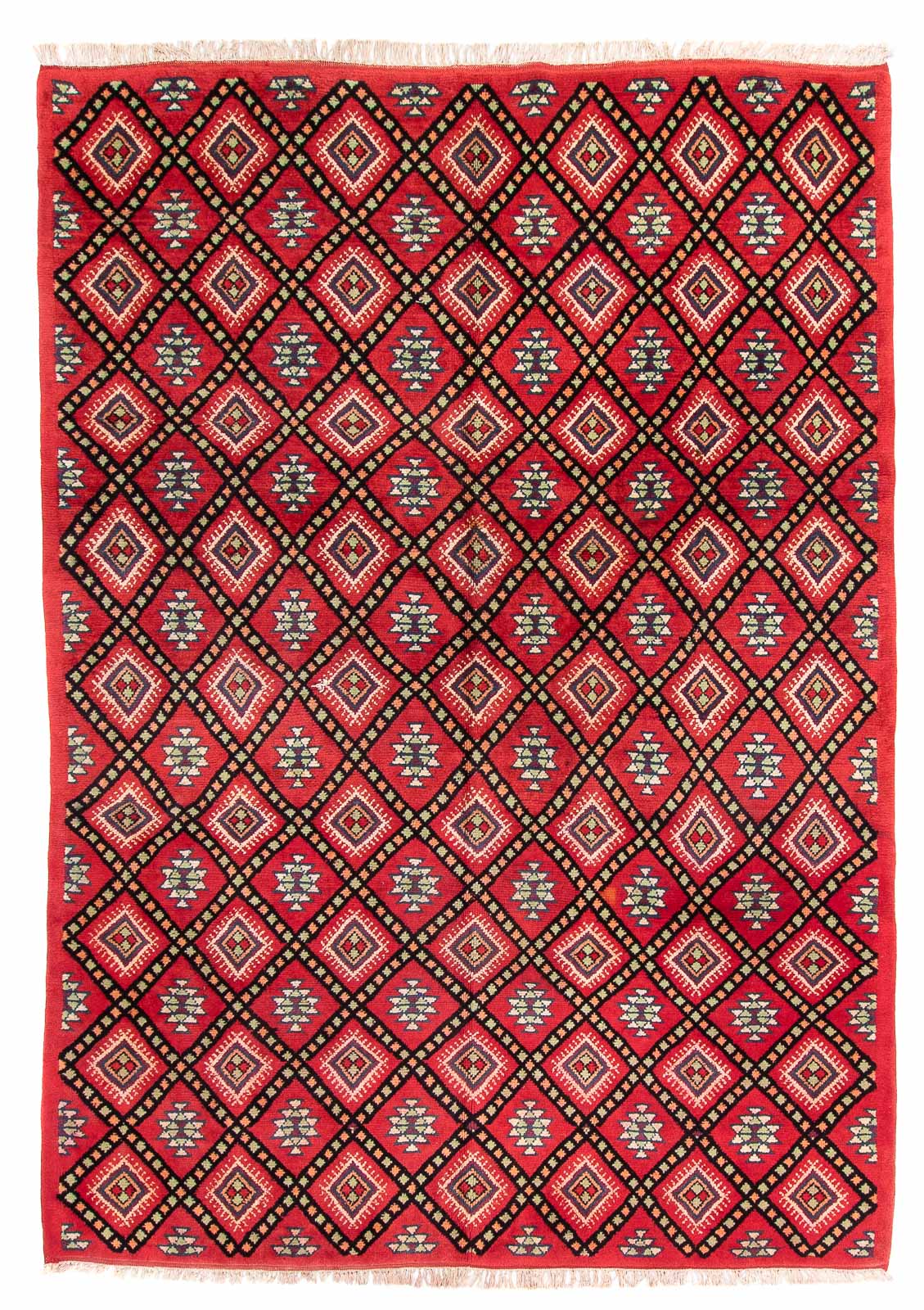 Berber tæppe - 281 x 198 cm - rød