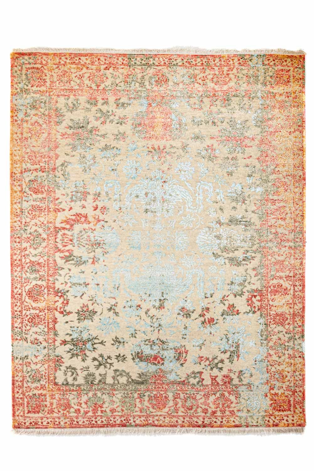 Designer tæppe - 195 x 155 cm - flerfarvet