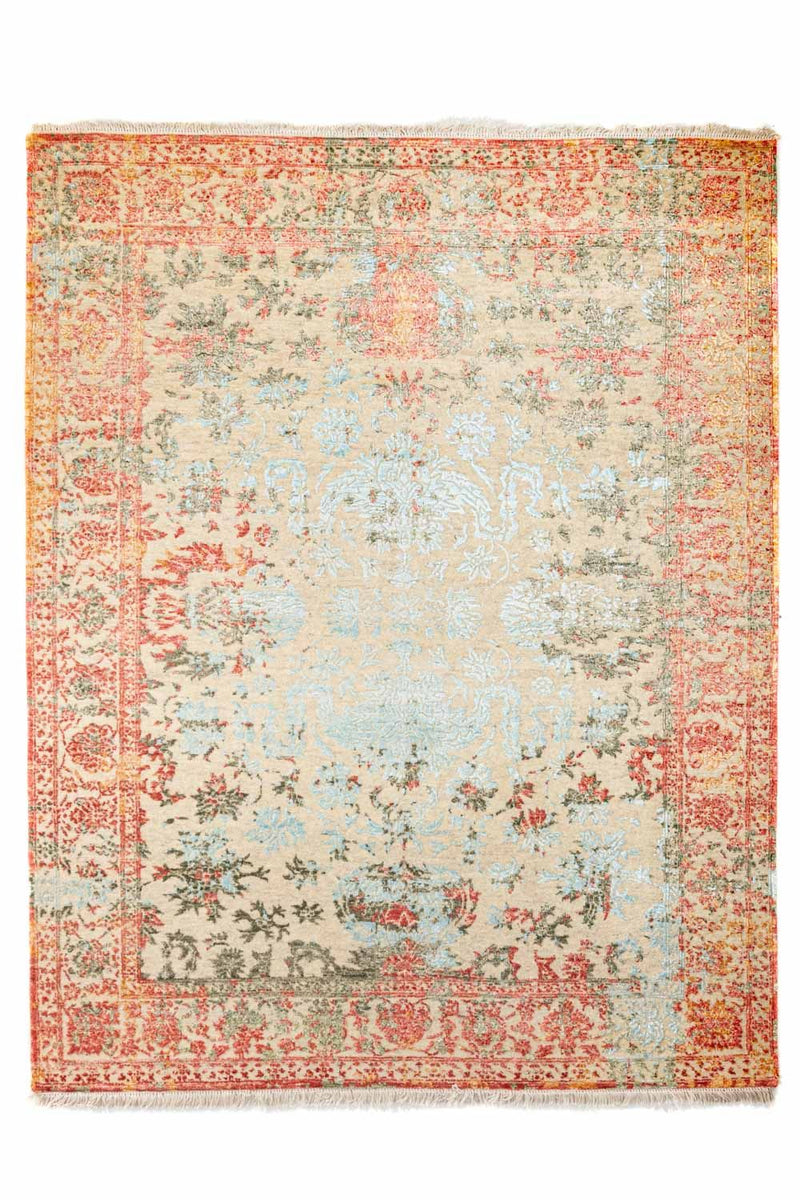 Designer tæppe - 195 x 155 cm - flerfarvet