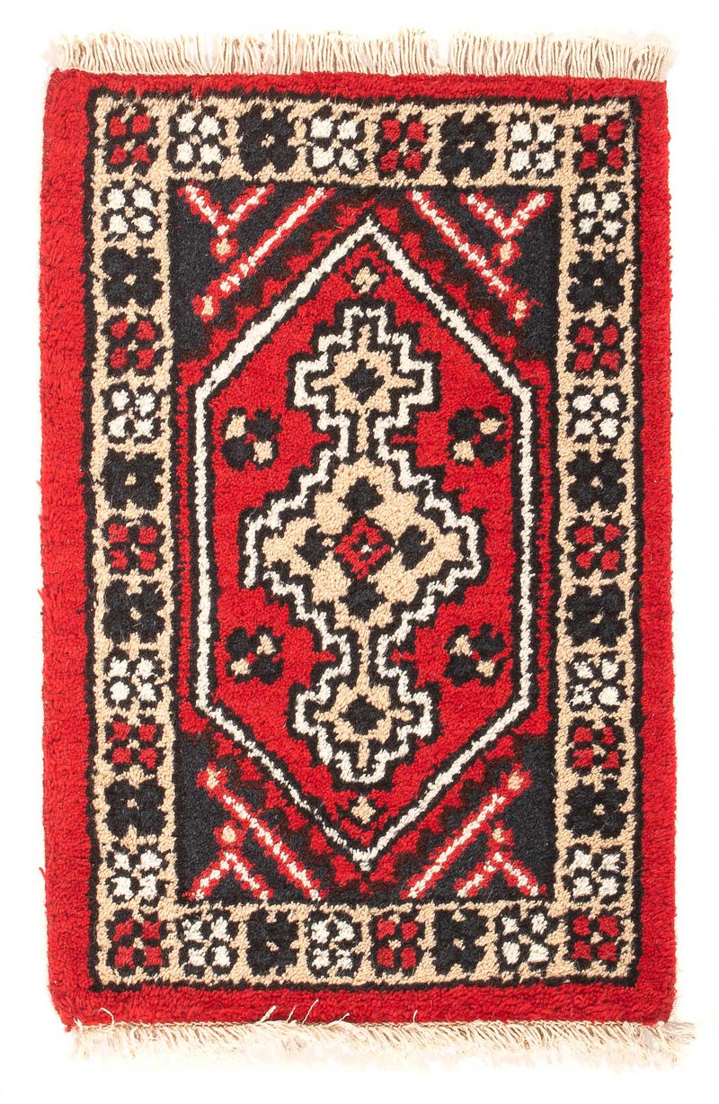 Orientalsk tæppe - 60 x 40 cm - mørkerød