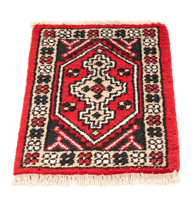 Orientalsk tæppe - 60 x 40 cm - mørkerød
