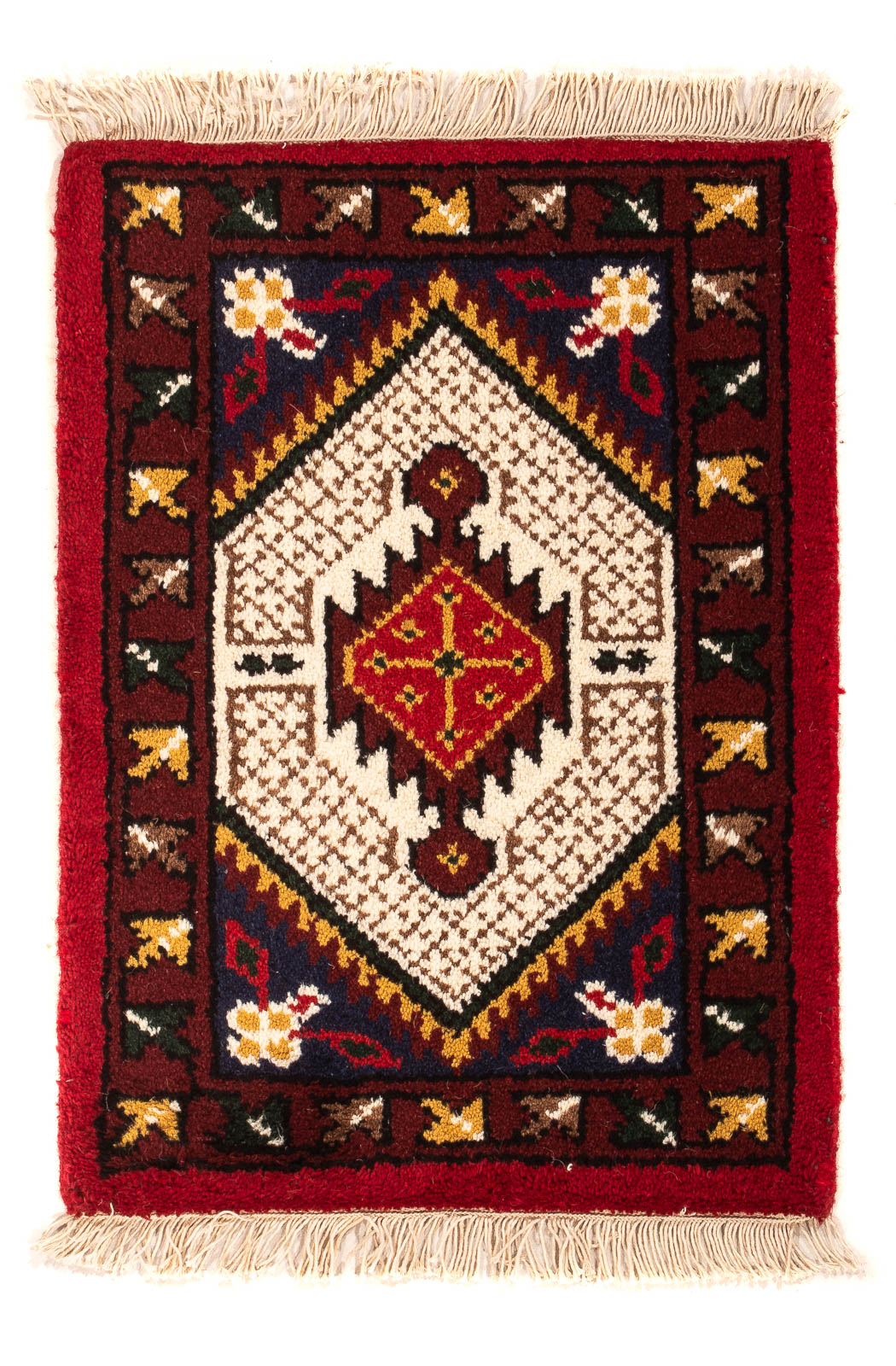 Orientalsk tæppe - 60 x 40 cm - mørkerød