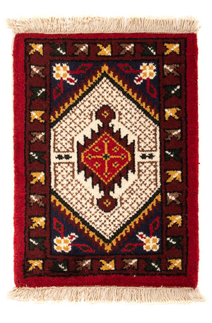 Orientalsk tæppe - 60 x 40 cm - mørkerød