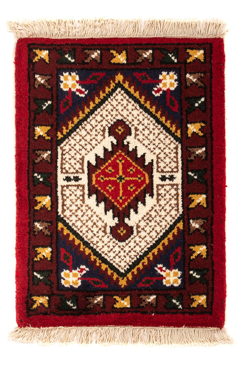 Orientalsk tæppe - 60 x 40 cm - mørkerød