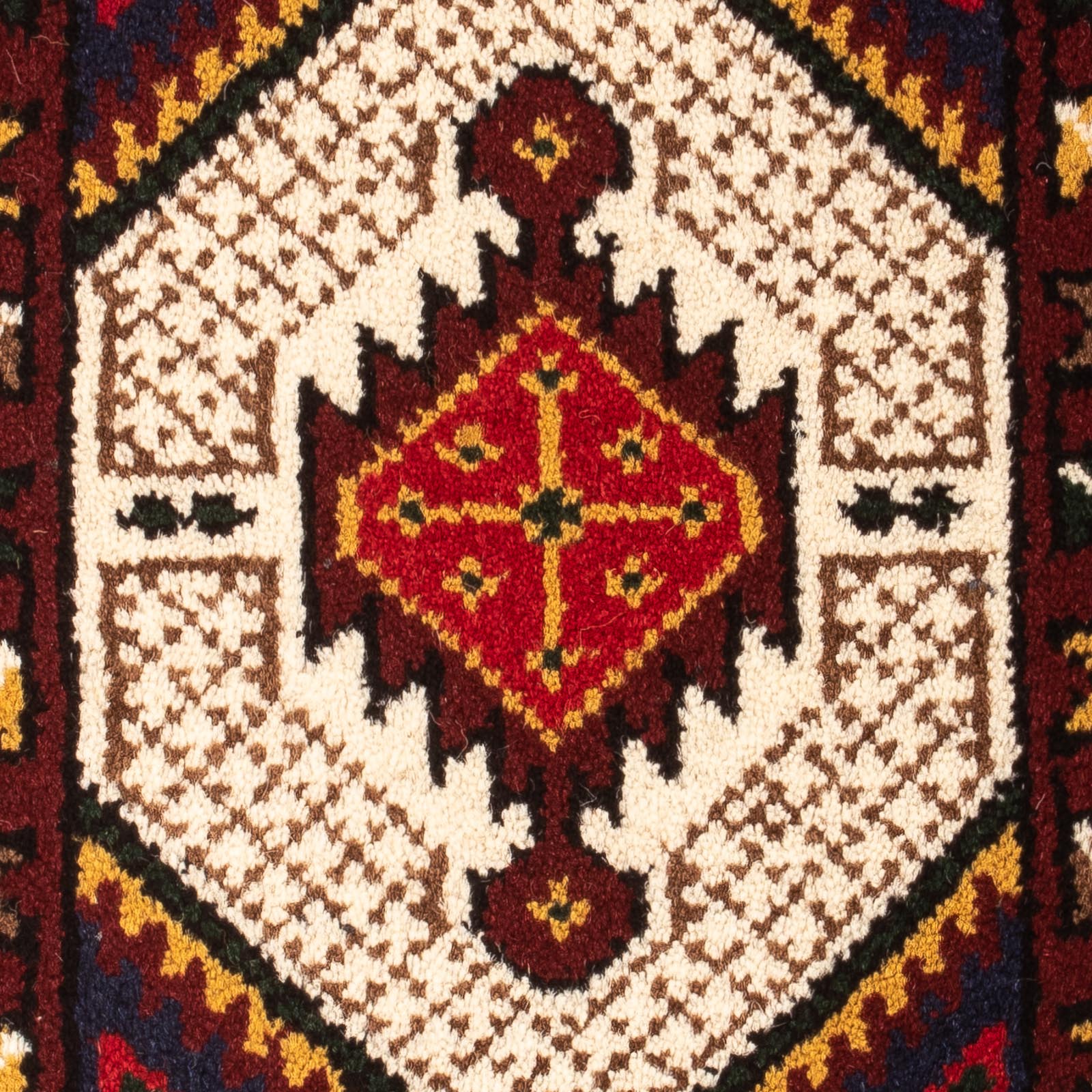 Orientalsk tæppe - 60 x 40 cm - mørkerød