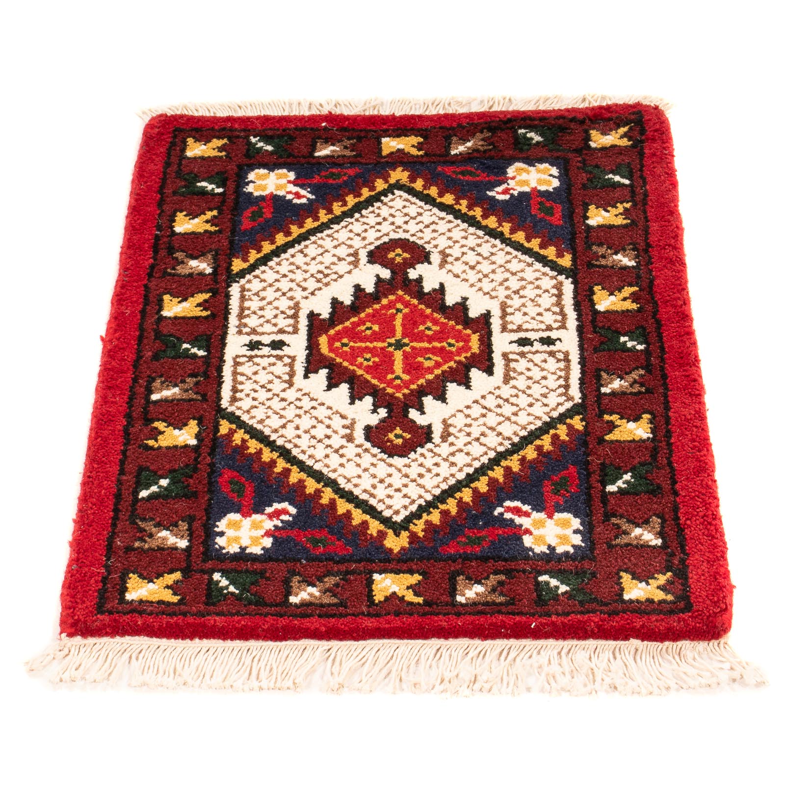 Orientalsk tæppe - 60 x 40 cm - mørkerød