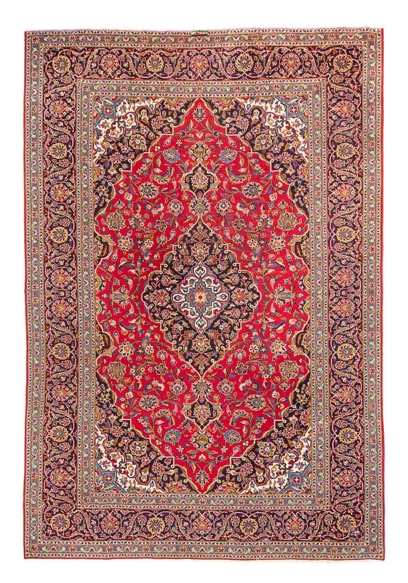 Persisk tæppe - Keshan - 346 x 243 cm - rød