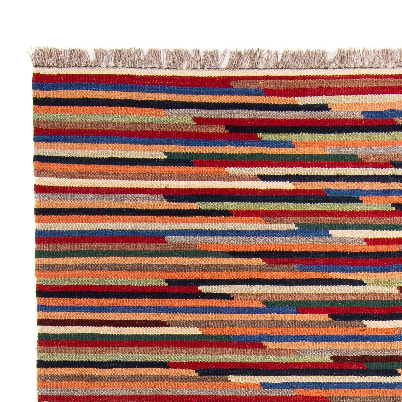Moderne kilim Tæppe 206x148cm - Uldtæppe
