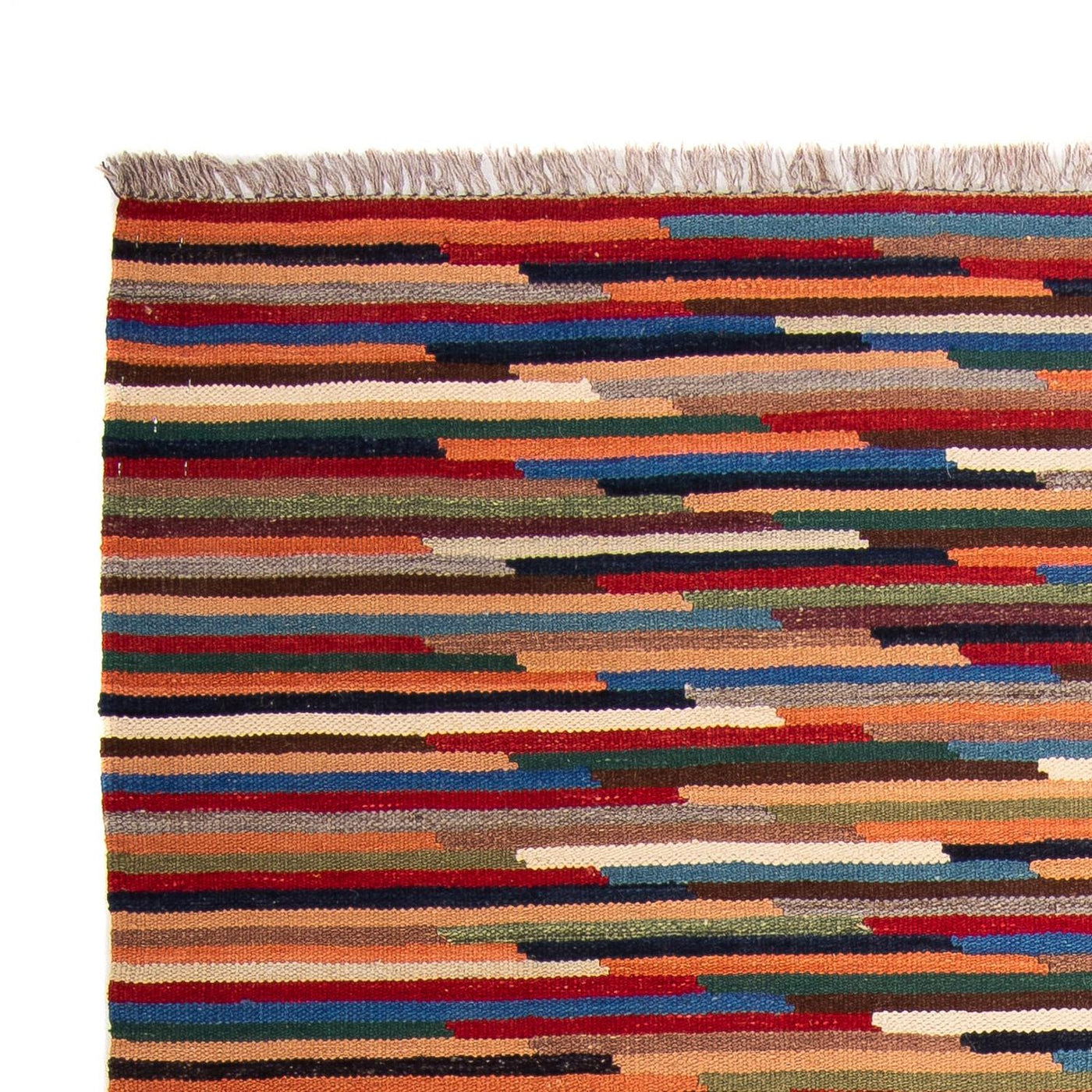 Moderne kilim Tæppe 202x147cm - Uldtæppe