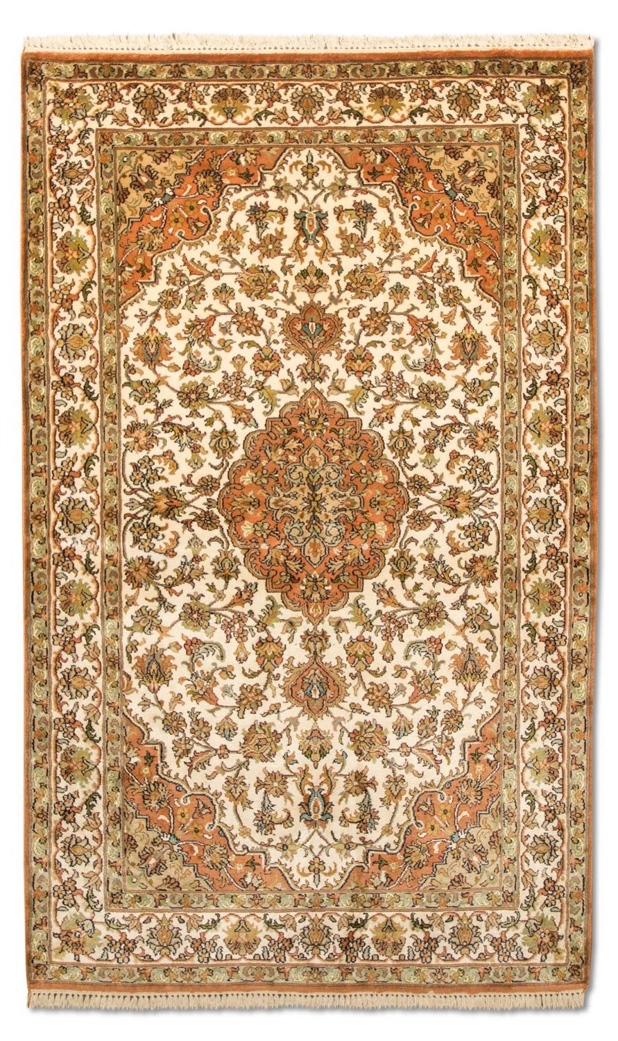 Silketæppe - Kashmir Silk - 160 x 95 cm - beige