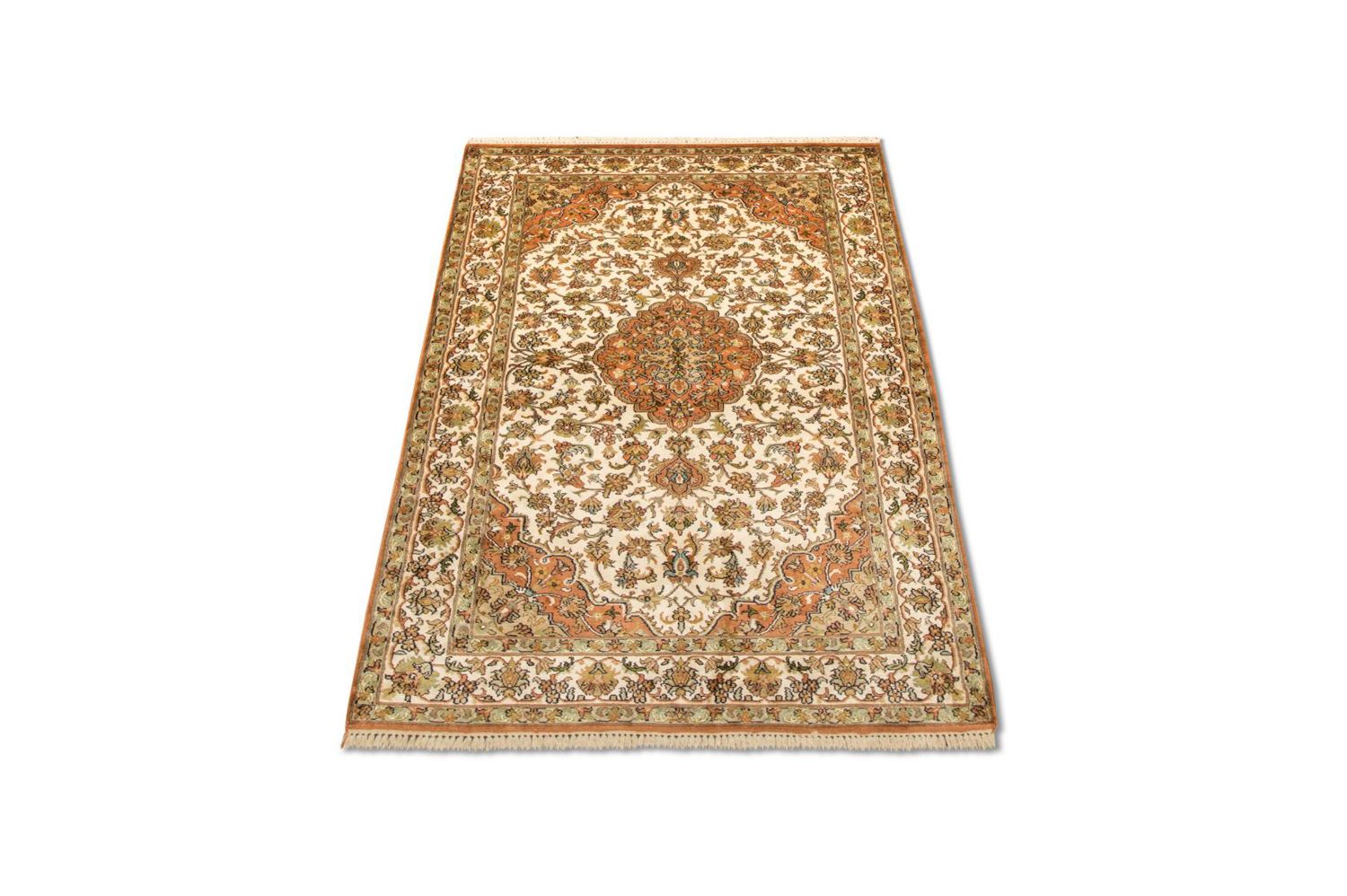 Silketæppe - Kashmir Silk - 160 x 95 cm - beige