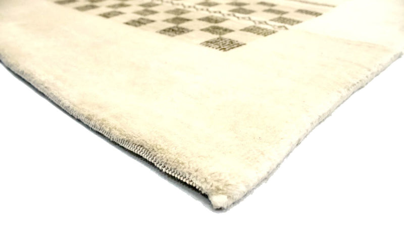 Gabbeh Tæppe - Loribaft Persisk - 199 x 142 cm - beige